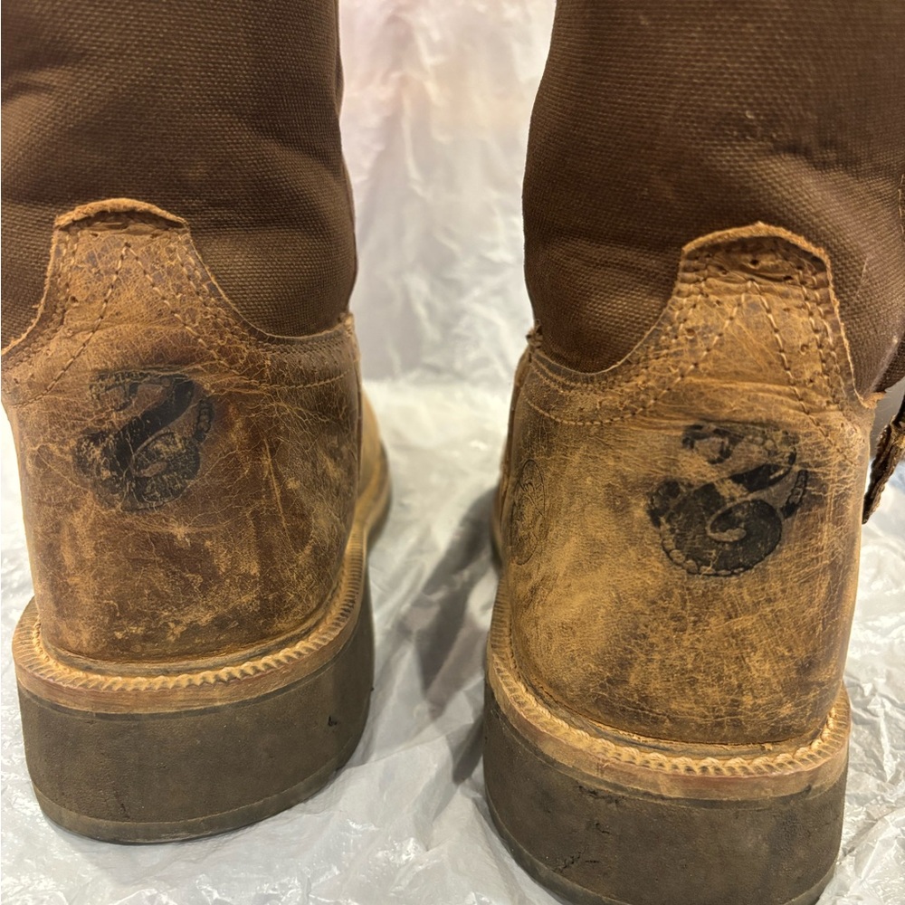 Brown Leather Justin’s Snake resistant Men's Boots - Picture 9 of 12